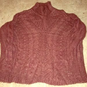 Maroon sweet shirt turtle neck